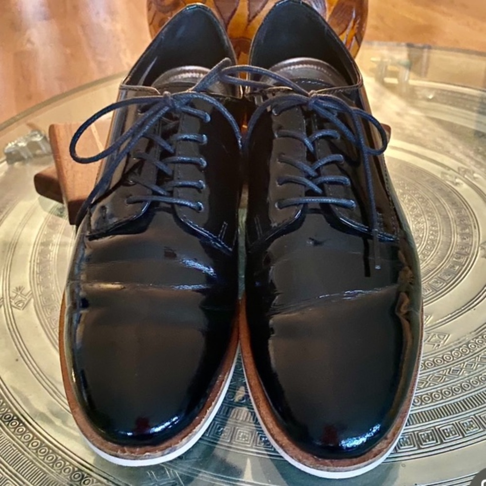 TED BAKER 💕Size 4 UK/ 6 US 🌷Patent Leather Lace up Loafers 🌸GORGEOUS SHOES ! - Picture 6 of 16